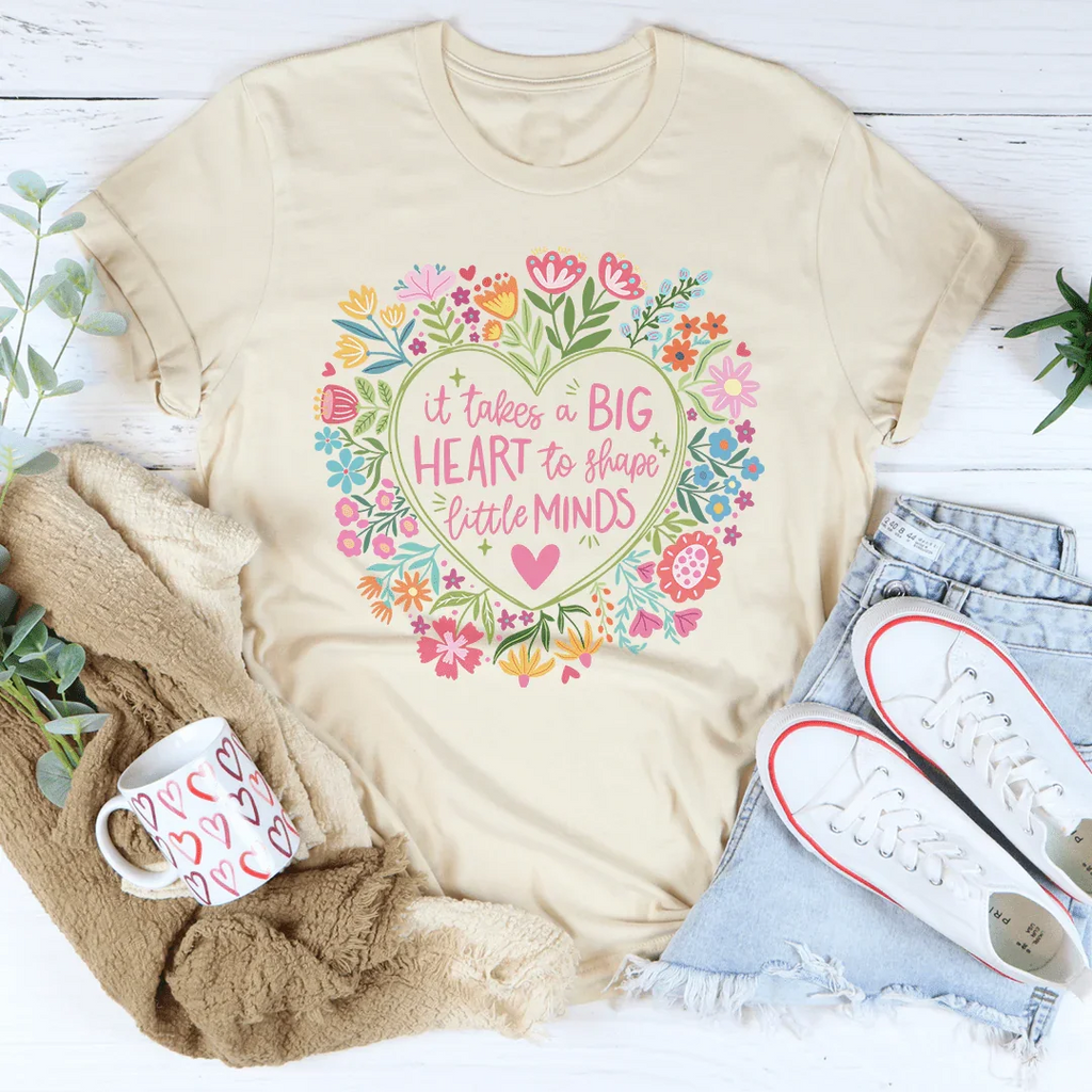 Big Heart To Shape Little Minds Tee Peachy Sunday