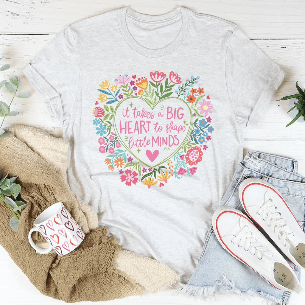 Big Heart To Shape Little Minds Tee Peachy Sunday