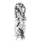 Big Realistic Tiger Tattoo Waterproof Temporary Dragon Flower Sticker Full Arm Large Size Sleeve Big Luxury Design For Mens