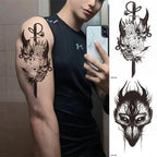 Big Tiger Lion Waterproof Temporary Sticker Tattoo Arm Legs Fake Tattoo Stickers For Adults Realistic Luxury Design For Mens Womens