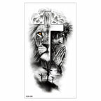 Big Tiger Lion Waterproof Temporary Sticker Tattoo Arm Legs Fake Tattoo Stickers For Adults Realistic Luxury Design For Mens Womens