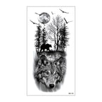 Big Tiger Lion Waterproof Temporary Sticker Tattoo Arm Legs Fake Tattoo Stickers For Adults Realistic Luxury Design For Mens Womens