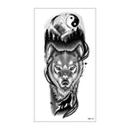 Big Tiger Lion Waterproof Temporary Sticker Tattoo Arm Legs Fake Tattoo Stickers For Adults Realistic Luxury Design For Mens Womens