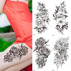 Big Tiger Lion Waterproof Temporary Sticker Tattoo Arm Legs Fake Tattoo Stickers For Adults Realistic Luxury Design For Mens Womens