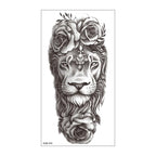 Big Tiger Lion Waterproof Temporary Sticker Tattoo Arm Legs Fake Tattoo Stickers For Adults Realistic Luxury Design For Mens Womens