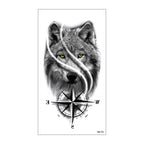 Big Tiger Lion Waterproof Temporary Sticker Tattoo Arm Legs Fake Tattoo Stickers For Adults Realistic Luxury Design For Mens Womens