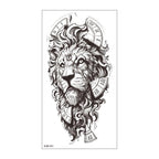 Big Tiger Lion Waterproof Temporary Sticker Tattoo Arm Legs Fake Tattoo Stickers For Adults Realistic Luxury Design For Mens Womens