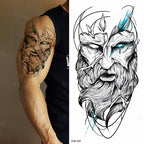 Big Tiger Lion Waterproof Temporary Sticker Tattoo Arm Legs Fake Tattoo Stickers For Adults Realistic Luxury Design For Mens Womens
