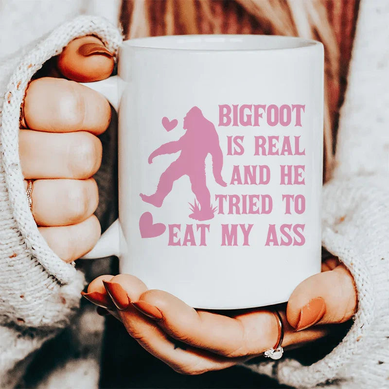 Bigfoot Is Real Ceramic Mug 15 oz Peachy Sunday