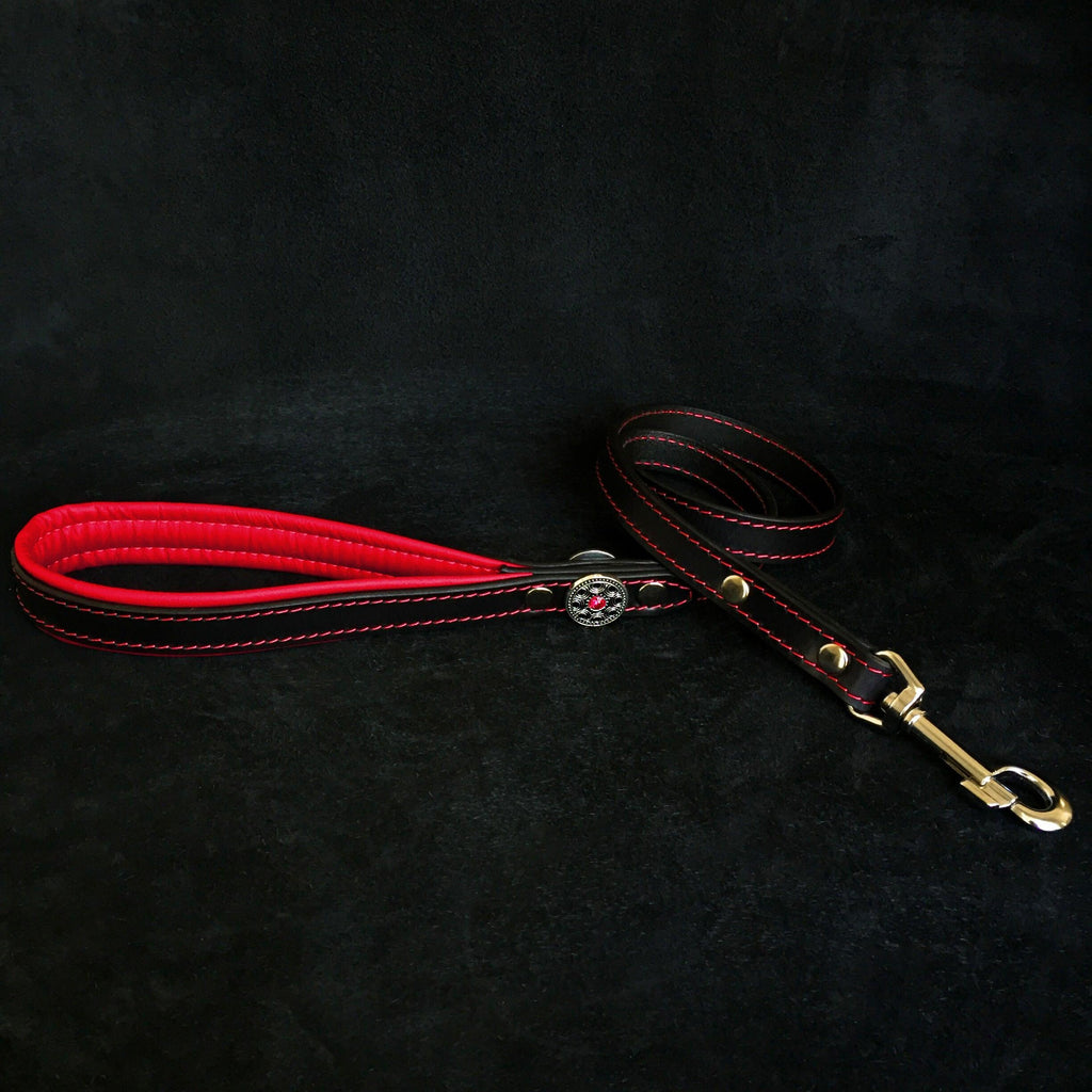 ''Bijou'' harness Black & Red for big dogs - SJB-DIAMOND ELITES