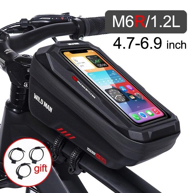 Bike Bag 1.8L Frame Front Tube Cycling Bag Bicycle Waterproof Phone Case Holder Touchscreen Bag Accessories Universal Bicycle Handlebar Bag Top Tube Bike Bag Bicycle Bag Top Tube Bag Bike Phone Case Holder Compatible With Smartphones Stevvex