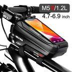 Bike Bag 1.8L Frame Front Tube Cycling Bag Bicycle Waterproof Phone Case Holder Touchscreen Bag Accessories Universal Bicycle Handlebar Bag Top Tube Bike Bag Bicycle Bag Top Tube Bag Bike Phone Case Holder Compatible With Smartphones Stevvex