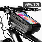 Bike Bag 1.8L Frame Front Tube Cycling Bag Bicycle Waterproof Phone Case Holder Touchscreen Bag Accessories Universal Bicycle Handlebar Bag Top Tube Bike Bag Bicycle Bag Top Tube Bag Bike Phone Case Holder Compatible With Smartphones Stevvex