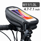 Bike Bag 1.8L Frame Front Tube Cycling Bag Bicycle Waterproof Phone Case Holder Touchscreen Bag Accessories Universal Bicycle Handlebar Bag Top Tube Bike Bag Bicycle Bag Top Tube Bag Bike Phone Case Holder Compatible With Smartphones Stevvex