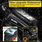 Bike Bag 1.8L Frame Front Tube Cycling Bag Bicycle Waterproof Phone Case Holder Touchscreen Bag Accessories Universal Bicycle Handlebar Bag Top Tube Bike Bag Bicycle Bag Top Tube Bag Bike Phone Case Holder Compatible With Smartphones Stevvex