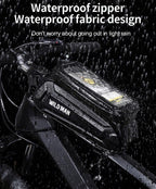 Bike Bag 1.8L Frame Front Tube Cycling Bag Bicycle Waterproof Phone Case Holder Touchscreen Bag Accessories Universal Bicycle Handlebar Bag Top Tube Bike Bag Bicycle Bag Top Tube Bag Bike Phone Case Holder Compatible With Smartphones Stevvex