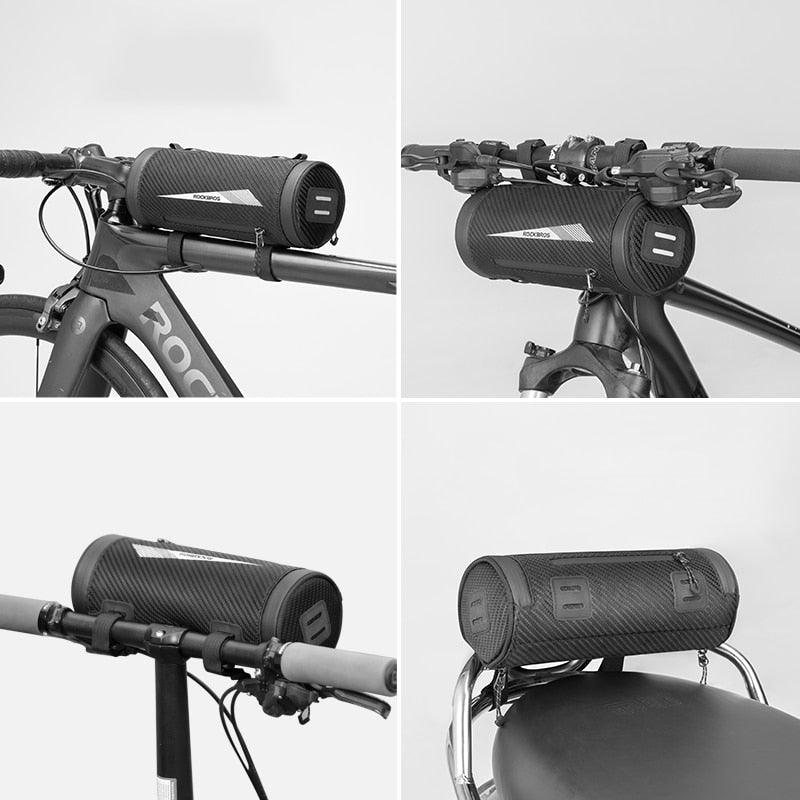 Bike Bag Front Bicycle Portable Handlebar Multi-purpose Large Capacity Backpack Road Cycling Frame Tube Bag Bike Handlebar Bag Front Frame Bag Bike Basket Storage Bag Bicycle Top Tube Bag Lightweight With Shoulder Straps For Road Mountain Bike Cycling Stevvex