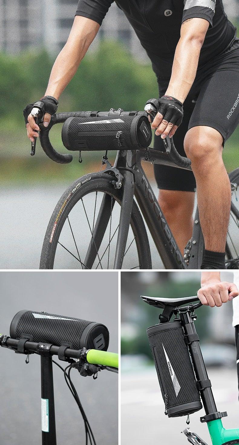 Bike Bag Front Bicycle Portable Handlebar Multi-purpose Large Capacity Backpack Road Cycling Frame Tube Bag Bike Handlebar Bag Front Frame Bag Bike Basket Storage Bag Bicycle Top Tube Bag Lightweight With Shoulder Straps For Road Mountain Bike Cycling Stevvex