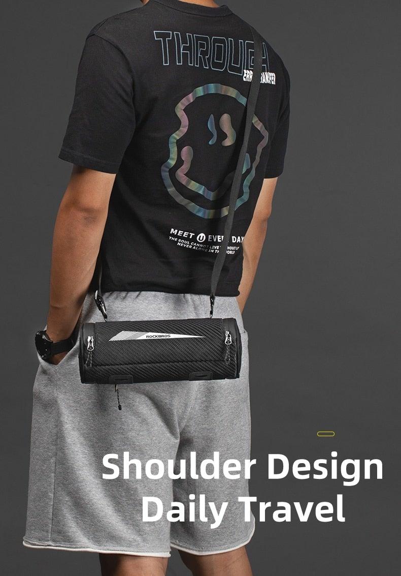 Bike Bag Front Bicycle Portable Handlebar Multi-purpose Large Capacity Backpack Road Cycling Frame Tube Bag Bike Handlebar Bag Front Frame Bag Bike Basket Storage Bag Bicycle Top Tube Bag Lightweight With Shoulder Straps For Road Mountain Bike Cycling Stevvex