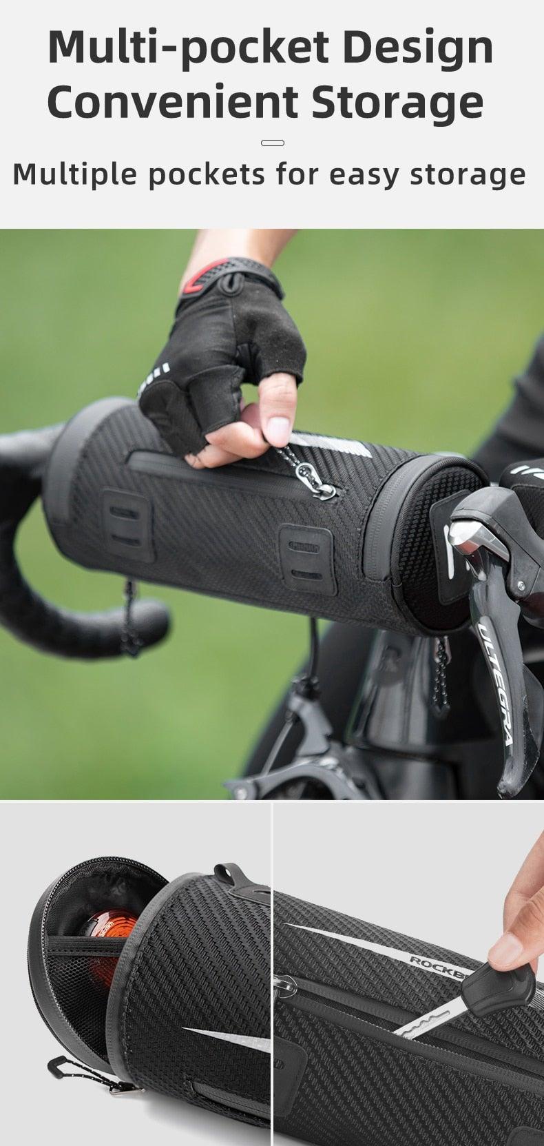Bike Bag Front Bicycle Portable Handlebar Multi-purpose Large Capacity Backpack Road Cycling Frame Tube Bag Bike Handlebar Bag Front Frame Bag Bike Basket Storage Bag Bicycle Top Tube Bag Lightweight With Shoulder Straps For Road Mountain Bike Cycling Stevvex