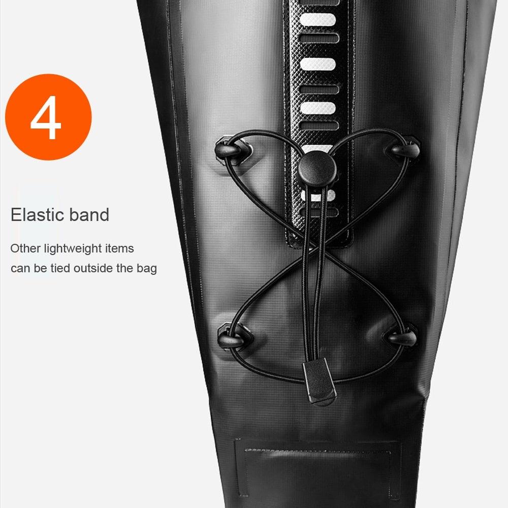 Bike Bag Waterproof Large Capacity Bicycle Bag Cycling Foldable Road Trunk Bike Packing Large Bike Bags Waterproof Bike Bag Under Seat Roll Up Cycling Rear Tail Pack Black 13L Stevvex