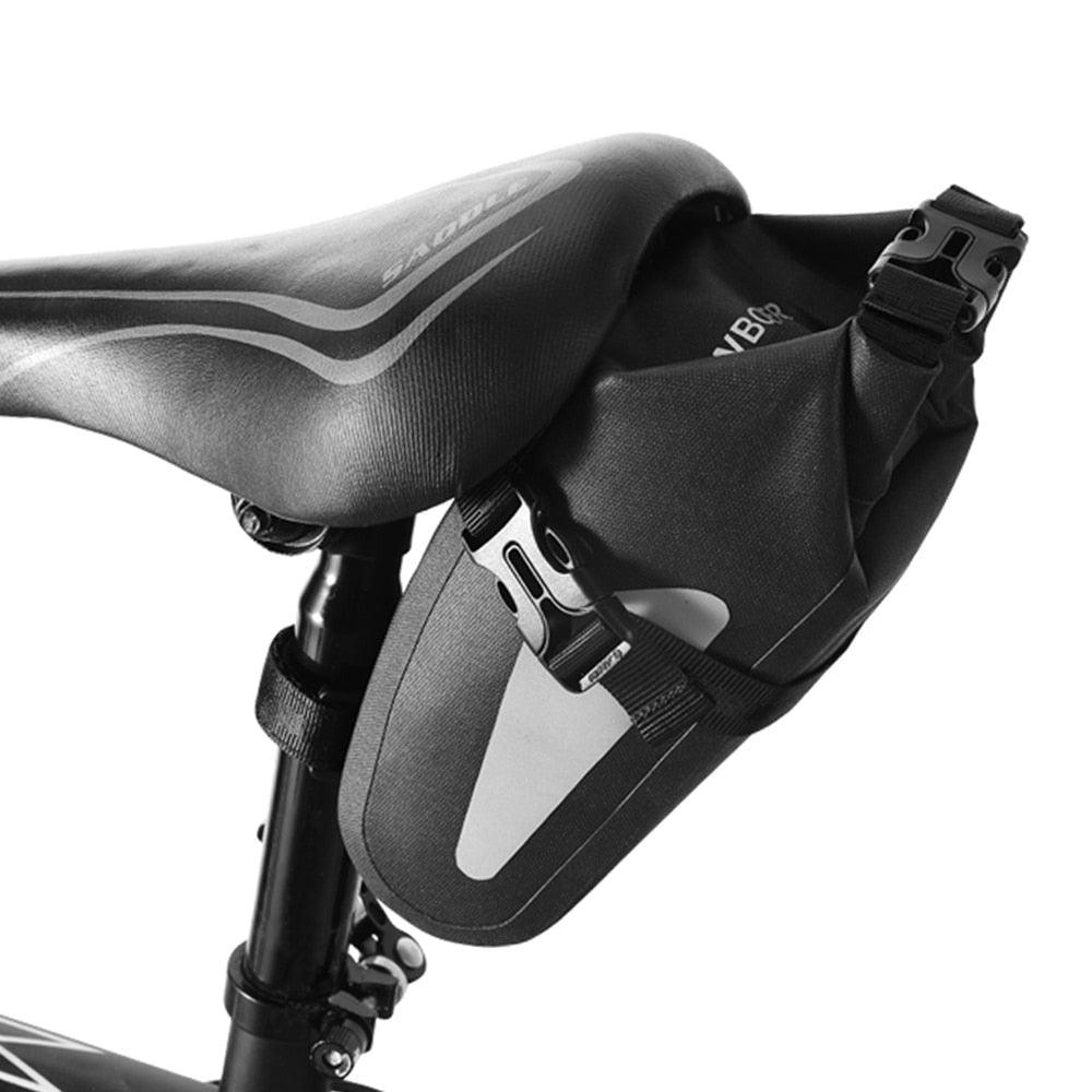 Bike Bag Waterproof Large Capacity Bicycle Bag Cycling Foldable Road Trunk Bike Packing Large Bike Bags Waterproof Bike Bag Under Seat Roll Up Cycling Rear Tail Pack Black 13L Stevvex