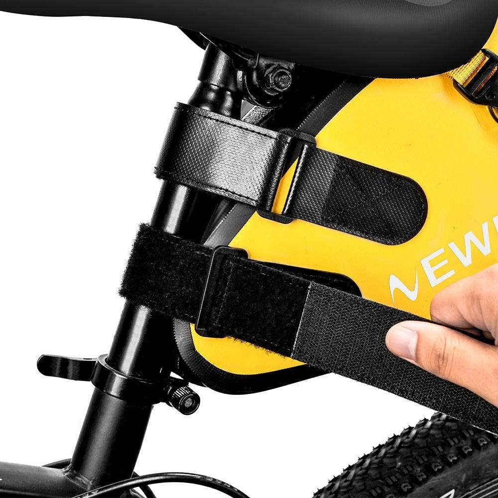Bike Bag Waterproof Large Capacity Bicycle Bag Cycling Foldable Road Trunk Bike Packing Large Bike Bags Waterproof Bike Bag Under Seat Roll Up Cycling Rear Tail Pack Black 13L Stevvex