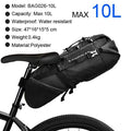 Bike Bag Waterproof Large Capacity Bicycle Bag Cycling Foldable Road Trunk Bike Packing Large Bike Bags Waterproof Bike Bag Under Seat Roll Up Cycling Rear Tail Pack Black 13L Stevvex