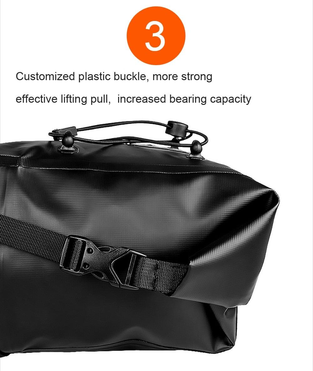 Bike Bag Waterproof Large Capacity Bicycle Bag Cycling Foldable Road Trunk Bike Packing Large Bike Bags Waterproof Bike Bag Under Seat Roll Up Cycling Rear Tail Pack Black 13L Stevvex
