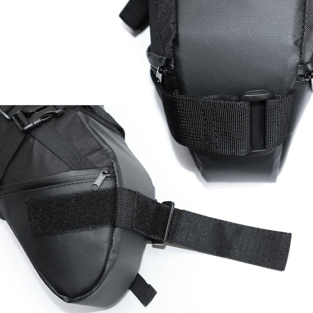 Bike Bag Waterproof Large Capacity Bicycle Bag Cycling Foldable Road Trunk Bike Packing Large Bike Bags Waterproof Bike Bag Under Seat Roll Up Cycling Rear Tail Pack Black 13L Stevvex