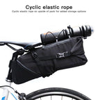 Bike Bag Waterproof Large Capacity Bicycle Bag Cycling Foldable Road Trunk Bike Packing Large Bike Bags Waterproof Bike Bag Under Seat Roll Up Cycling Rear Tail Pack Black 13L Stevvex