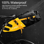 Bike Bag Waterproof Large Capacity Bicycle Bag Cycling Foldable Road Trunk Bike Packing Large Bike Bags Waterproof Bike Bag Under Seat Roll Up Cycling Rear Tail Pack Black 13L Stevvex
