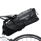 Bike Bag Waterproof Large Capacity Bicycle Bag Cycling Foldable Road Trunk Bike Packing Large Bike Bags Waterproof Bike Bag Under Seat Roll Up Cycling Rear Tail Pack Black 13L Stevvex