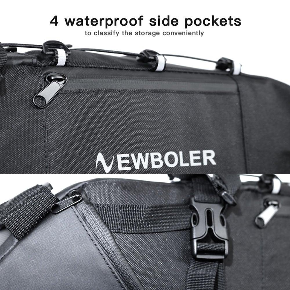Bike Bag Waterproof Large Capacity Bicycle Bag Cycling Foldable Road Trunk Bike Packing Large Bike Bags Waterproof Bike Bag Under Seat Roll Up Cycling Rear Tail Pack Black 13L Stevvex