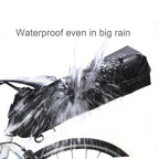 Bike Bag Waterproof Large Capacity Bicycle Bag Cycling Foldable Road Trunk Bike Packing Large Bike Bags Waterproof Bike Bag Under Seat Roll Up Cycling Rear Tail Pack Black 13L Stevvex