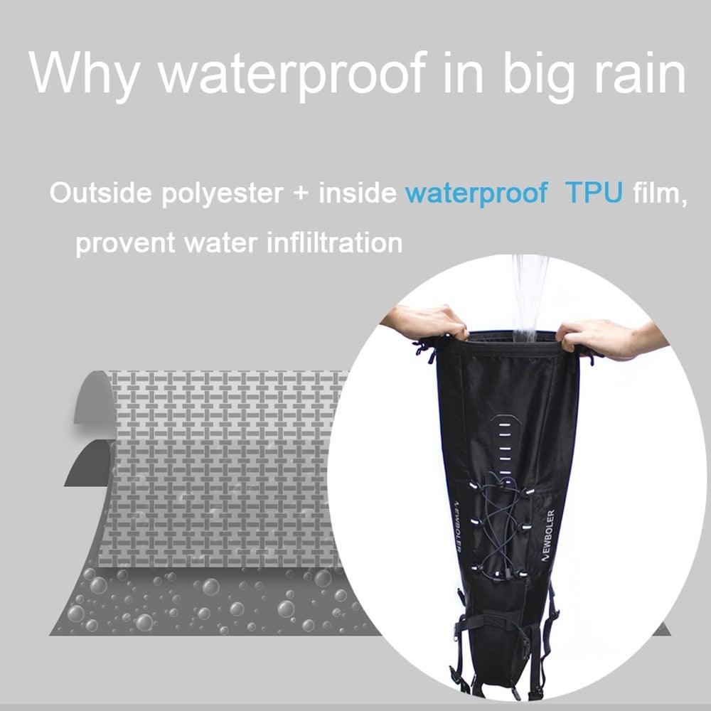 Bike Bag Waterproof Large Capacity Bicycle Bag Cycling Foldable Road Trunk Bike Packing Large Bike Bags Waterproof Bike Bag Under Seat Roll Up Cycling Rear Tail Pack Black 13L Stevvex
