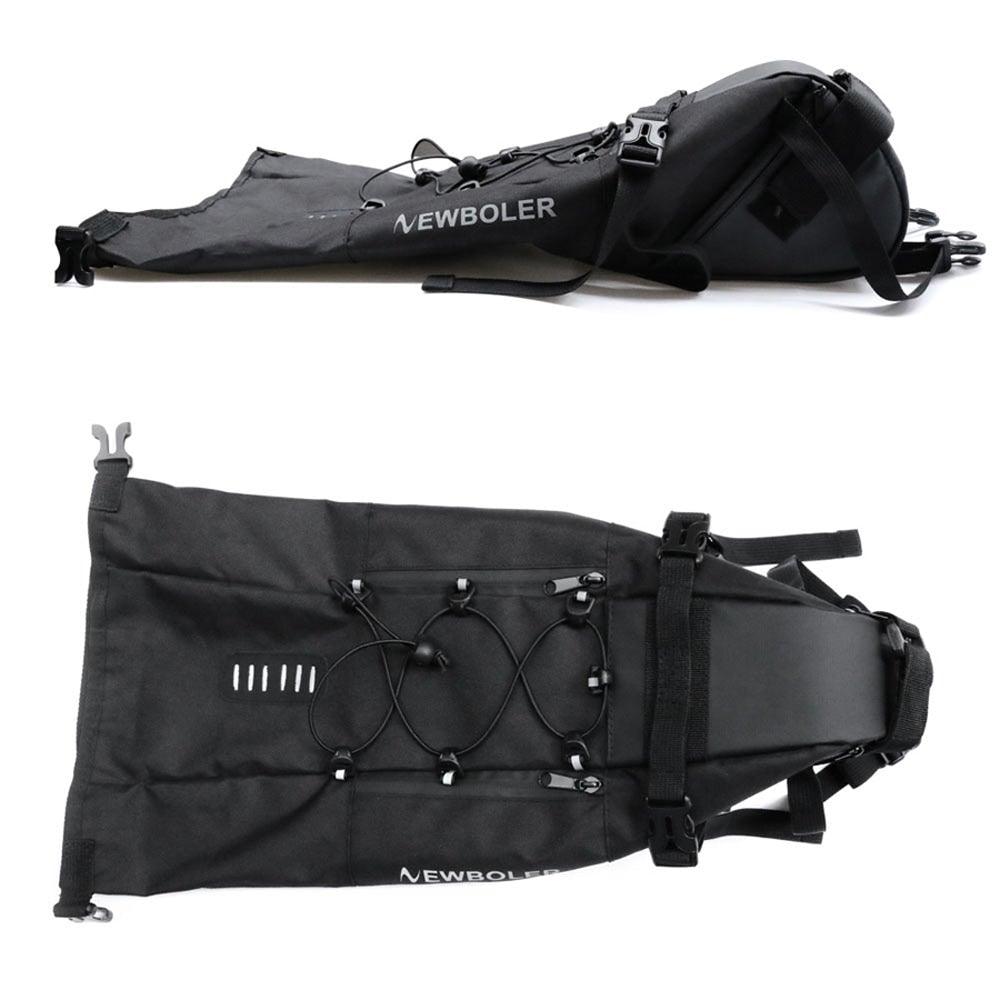 Bike Bag Waterproof Large Capacity Bicycle Bag Cycling Foldable Road Trunk Bike Packing Large Bike Bags Waterproof Bike Bag Under Seat Roll Up Cycling Rear Tail Pack Black 13L Stevvex