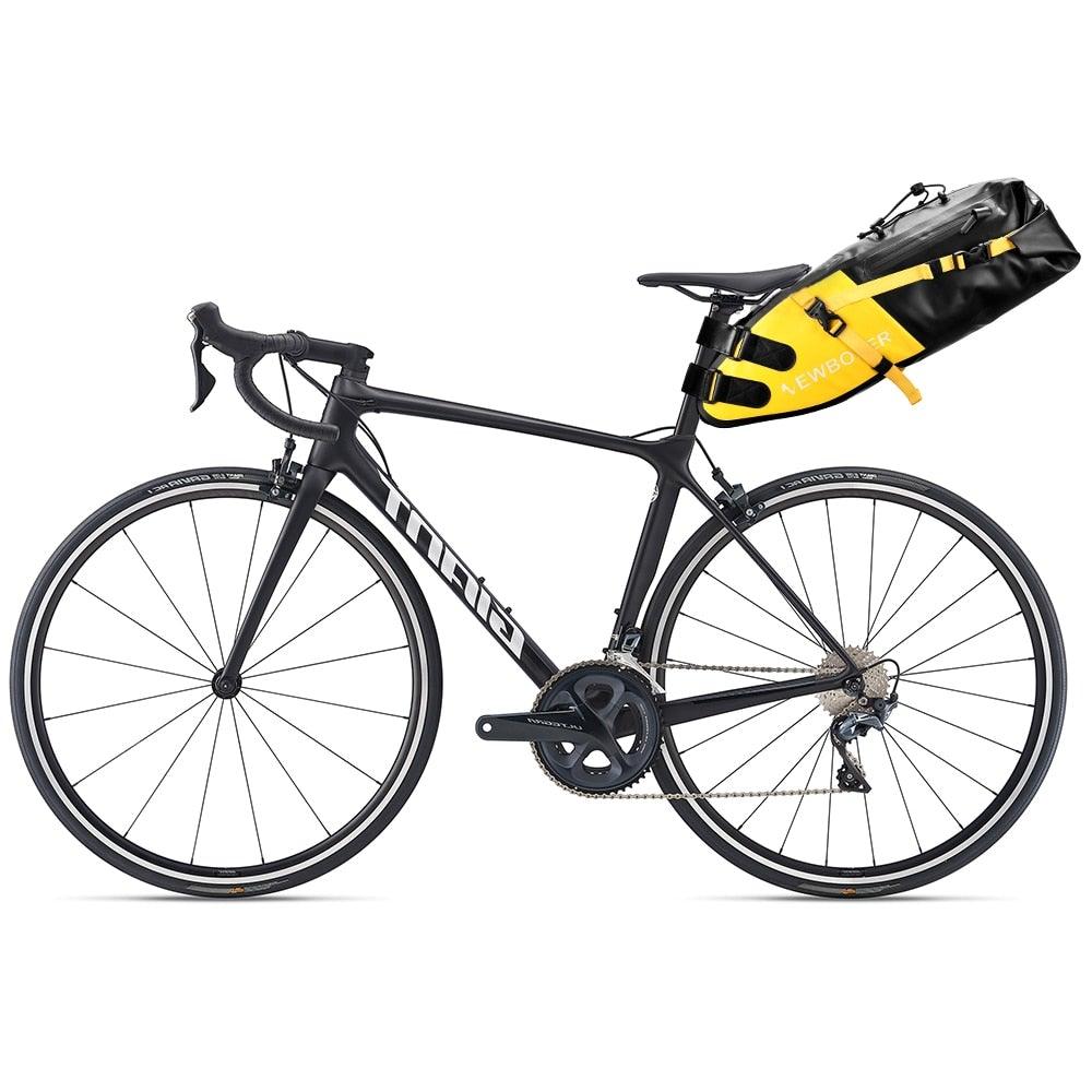 Bike Bag Waterproof Large Capacity Bicycle Bag Cycling Foldable Road Trunk Bike Packing Large Bike Bags Waterproof Bike Bag Under Seat Roll Up Cycling Rear Tail Pack Black 13L Stevvex