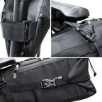 Bike Bag Waterproof Large Capacity Bicycle Bag Cycling Foldable Road Trunk Bike Packing Large Bike Bags Waterproof Bike Bag Under Seat Roll Up Cycling Rear Tail Pack Black 13L Stevvex