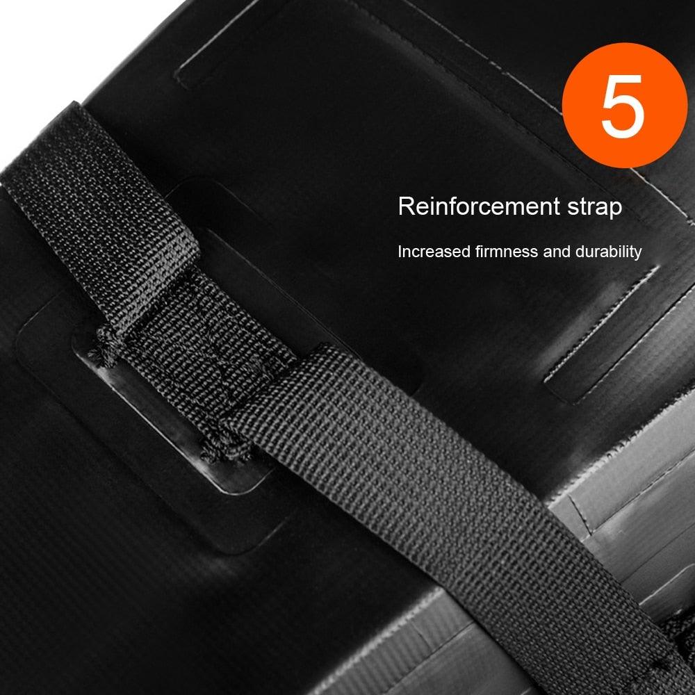 Bike Bag Waterproof Large Capacity Bicycle Bag Cycling Foldable Road Trunk Bike Packing Large Bike Bags Waterproof Bike Bag Under Seat Roll Up Cycling Rear Tail Pack Black 13L Stevvex