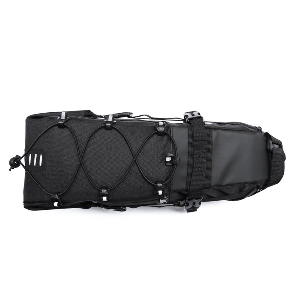 Bike Bag Waterproof Large Capacity Bicycle Bag Cycling Foldable Road Trunk Bike Packing Large Bike Bags Waterproof Bike Bag Under Seat Roll Up Cycling Rear Tail Pack Black 13L Stevvex