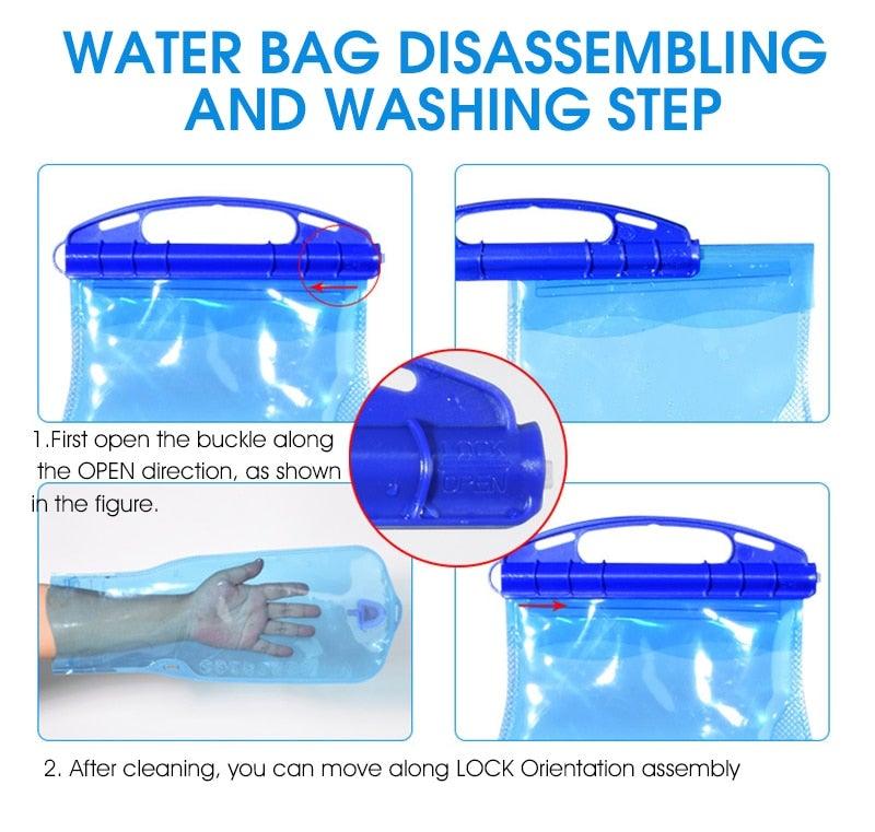 Bike Bags Portable Waterproof Backpack Cycling Water Bag Outdoor Sport Climbing Hiking Pouch Hydration Backpack  Bike Backpack  Mountain Biking Daypack Cycling Hiking Bicycle 10L Stevvex