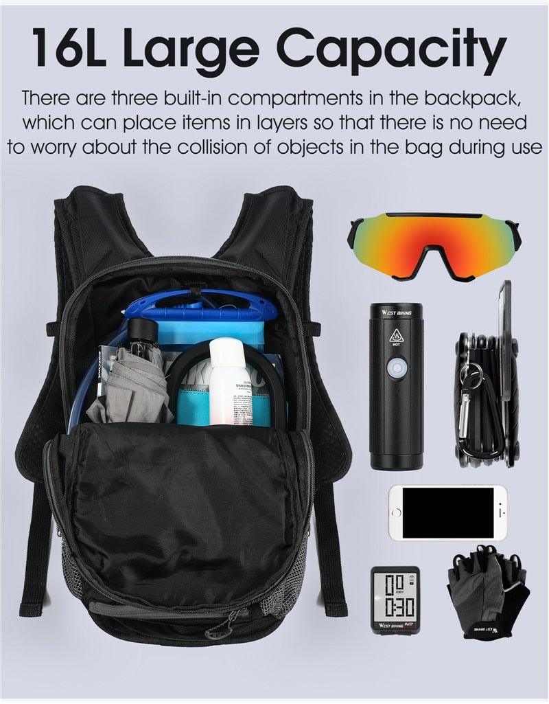 Bike Bags Portable Waterproof Backpack Cycling Water Bag Outdoor Sport Climbing Hiking Pouch Hydration Backpack  Bike Backpack  Mountain Biking Daypack Cycling Hiking Bicycle 10L Stevvex