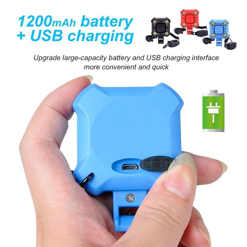 Bike Bell 4 Lamp Cycling Light 1200mAh Electric Horn Waterproof USB Charging Loud Alarm Security Bicycle Bell Bright Eyes Fully Waterproof Lumen Rechargeable Mountain Road Bike Headlight Stevvex