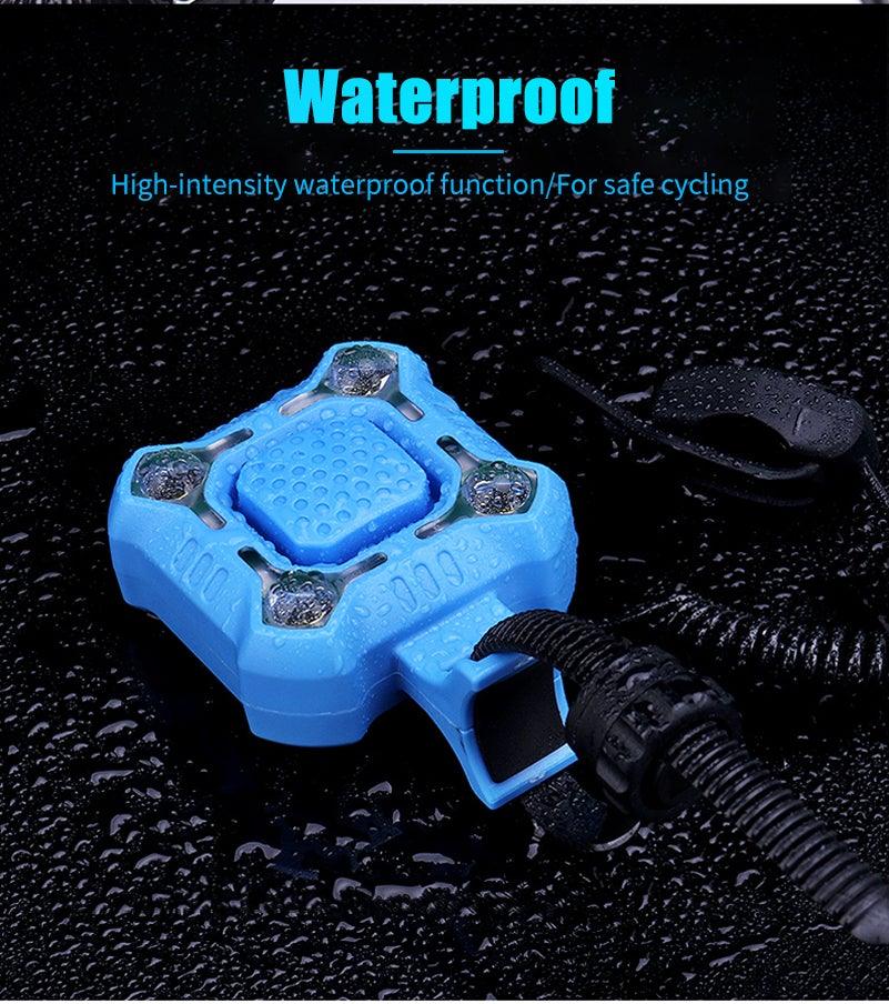 Bike Bell 4 Lamp Cycling Light 1200mAh Electric Horn Waterproof USB Charging Loud Alarm Security Bicycle Bell Bright Eyes Fully Waterproof Lumen Rechargeable Mountain Road Bike Headlight Stevvex