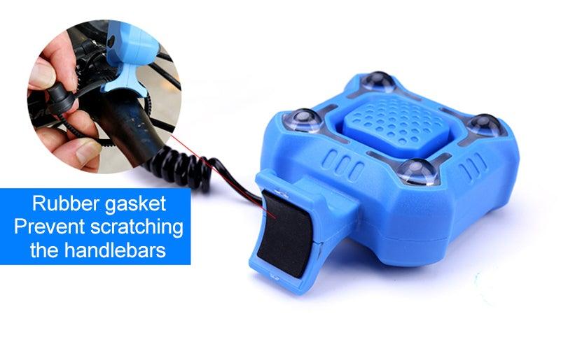 Bike Bell 4 Lamp Cycling Light 1200mAh Electric Horn Waterproof USB Charging Loud Alarm Security Bicycle Bell Bright Eyes Fully Waterproof Lumen Rechargeable Mountain Road Bike Headlight Stevvex