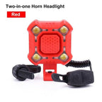 Bike Bell 4 Lamp Cycling Light 1200mAh Electric Horn Waterproof USB Charging Loud Alarm Security Bicycle Bell Bright Eyes Fully Waterproof Lumen Rechargeable Mountain Road Bike Headlight Stevvex