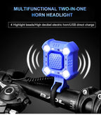 Bike Bell 4 Lamp Cycling Light 1200mAh Electric Horn Waterproof USB Charging Loud Alarm Security Bicycle Bell Bright Eyes Fully Waterproof Lumen Rechargeable Mountain Road Bike Headlight Stevvex