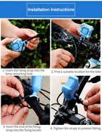 Bike Bell 4 Lamp Cycling Light 1200mAh Electric Horn Waterproof USB Charging Loud Alarm Security Bicycle Bell Bright Eyes Fully Waterproof Lumen Rechargeable Mountain Road Bike Headlight Stevvex