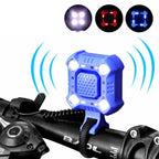 Bike Bell 4 Lamp Cycling Light 1200mAh Electric Horn Waterproof USB Charging Loud Alarm Security Bicycle Bell Bright Eyes Fully Waterproof Lumen Rechargeable Mountain Road Bike Headlight Stevvex